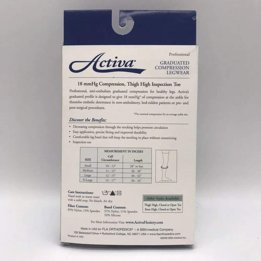 Activa white compression stockings